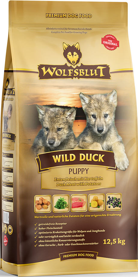 Wolfsblut Wild Duck Puppy- Entenfleisch mit Kartoffeln 12,5kg